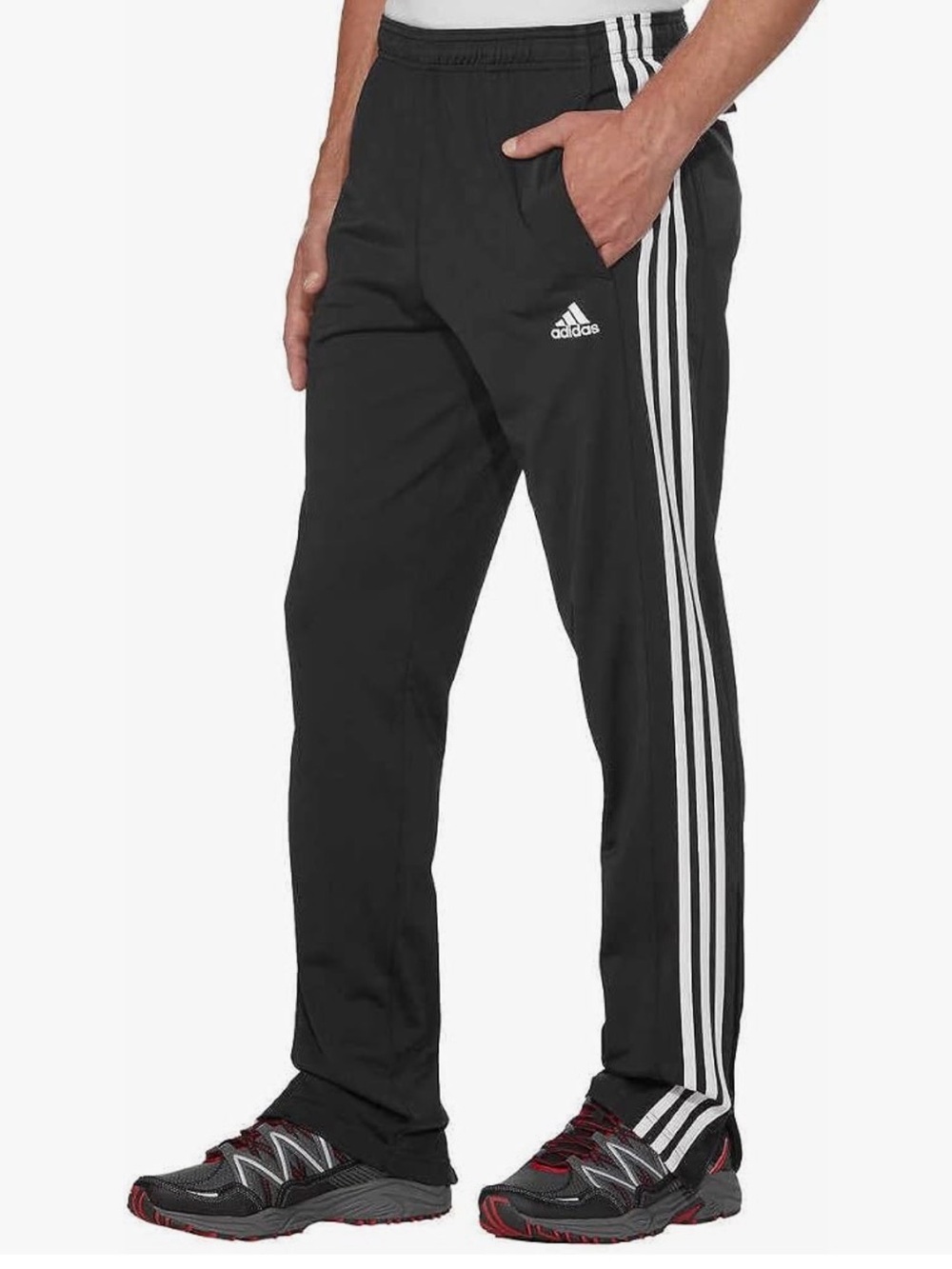 Adidas Men's Essential Tricot Ankle Zip Track Pants Size Medium